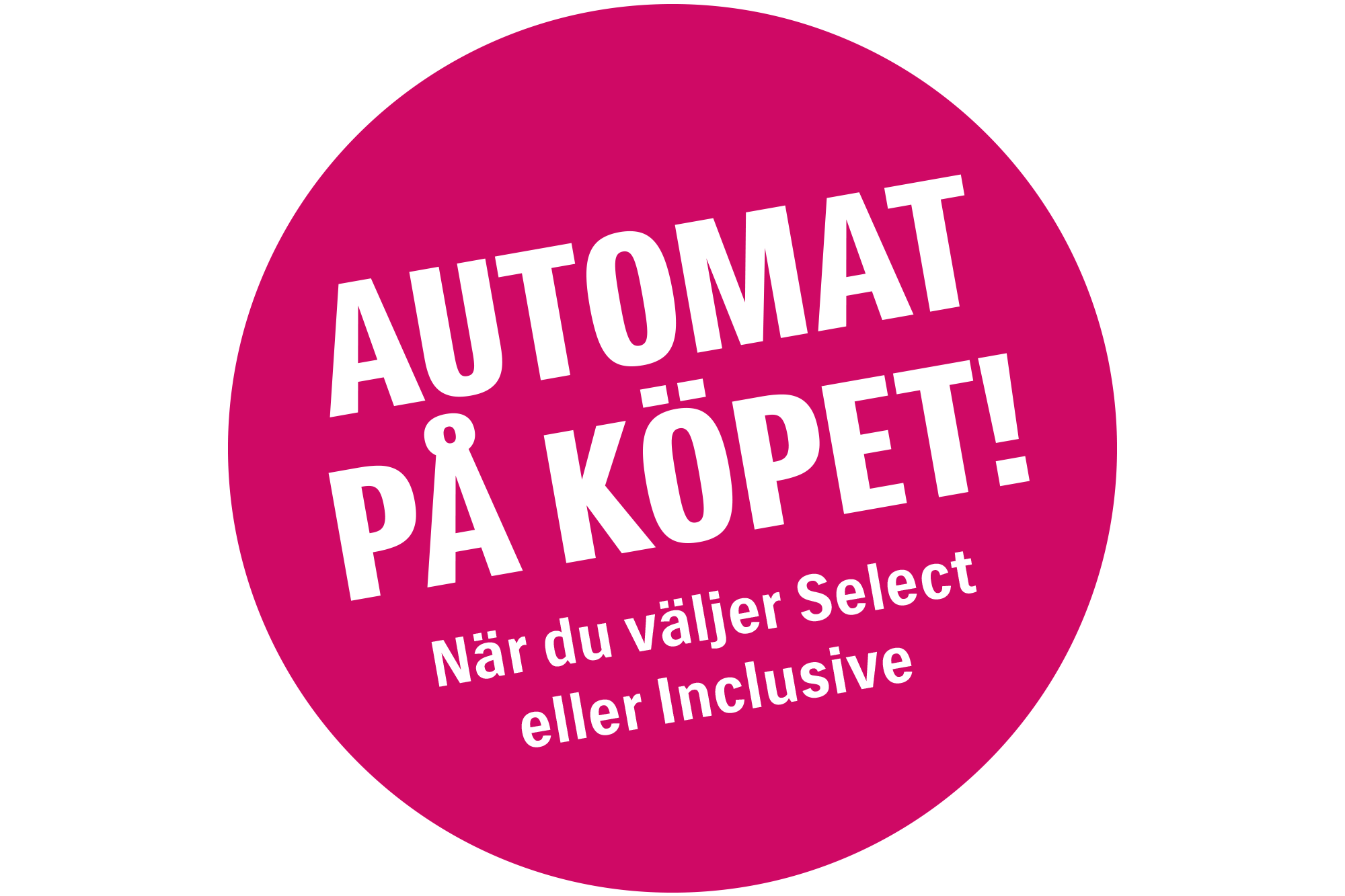 Automat på köpet! När du privatleasar en ny Swift och väljer Select eller Inclusive.