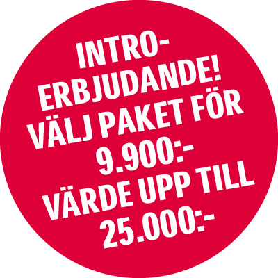Introerbjudande! Välj paket för 9.900 kr.